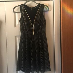 Black dress with gold detailing